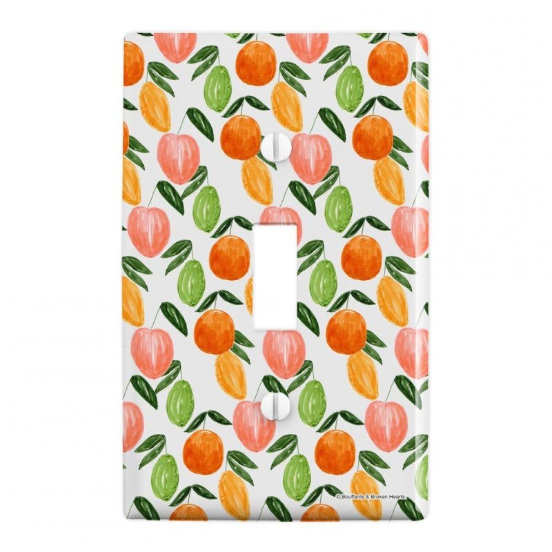 Citrus Medley Lemons Limes Oranges Plastic Wall Decor Toggle Light Switch Plate Cover