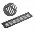 Uxcell Rectangle Air Vents 11 81x3 15 Inch Grille Mesh Airflow Louver For Cabinet Shoebox Bathroom Door Aluminum Alloy Black