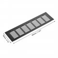 Uxcell Rectangle Air Vents 11 81x3 15 Inch Grille Mesh Airflow Louver For Cabinet Shoebox Bathroom Door Aluminum Alloy Black