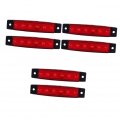 Galpada 6 Pcs Trailer Taillights High Lift Jack Mount Led Signal Light Smalls Tail Roses For Car Mirror Lights Mini Portable 