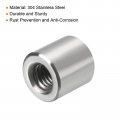 Uxcell 10pcs M5 Round Connector Nuts 304 Stainless Steel Coupling 10mm 0 39 Length Sleeve Rod Bar Stud Nut For Bracket