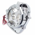 Httmt- Chrome W Yellow Led Left See Through Engine Stator Cover Compatible With 2003-2006 Hond Cbr 600rr P N Mt313-006a-cd