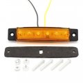 Tmh 10 Pcs 3 8 Inch Thin Line Led 6 Diodes Amber Trailer Side Marker Lights Turn Signal Lamps Universal For Van Lorry Heavy 