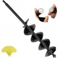 Garden Auger Drill Bit For Planting 3 In X 16 5 Solid Shaft Spiral Bulbs And Bedding Plants 8 Hex Drive Upgrade Double Blade 