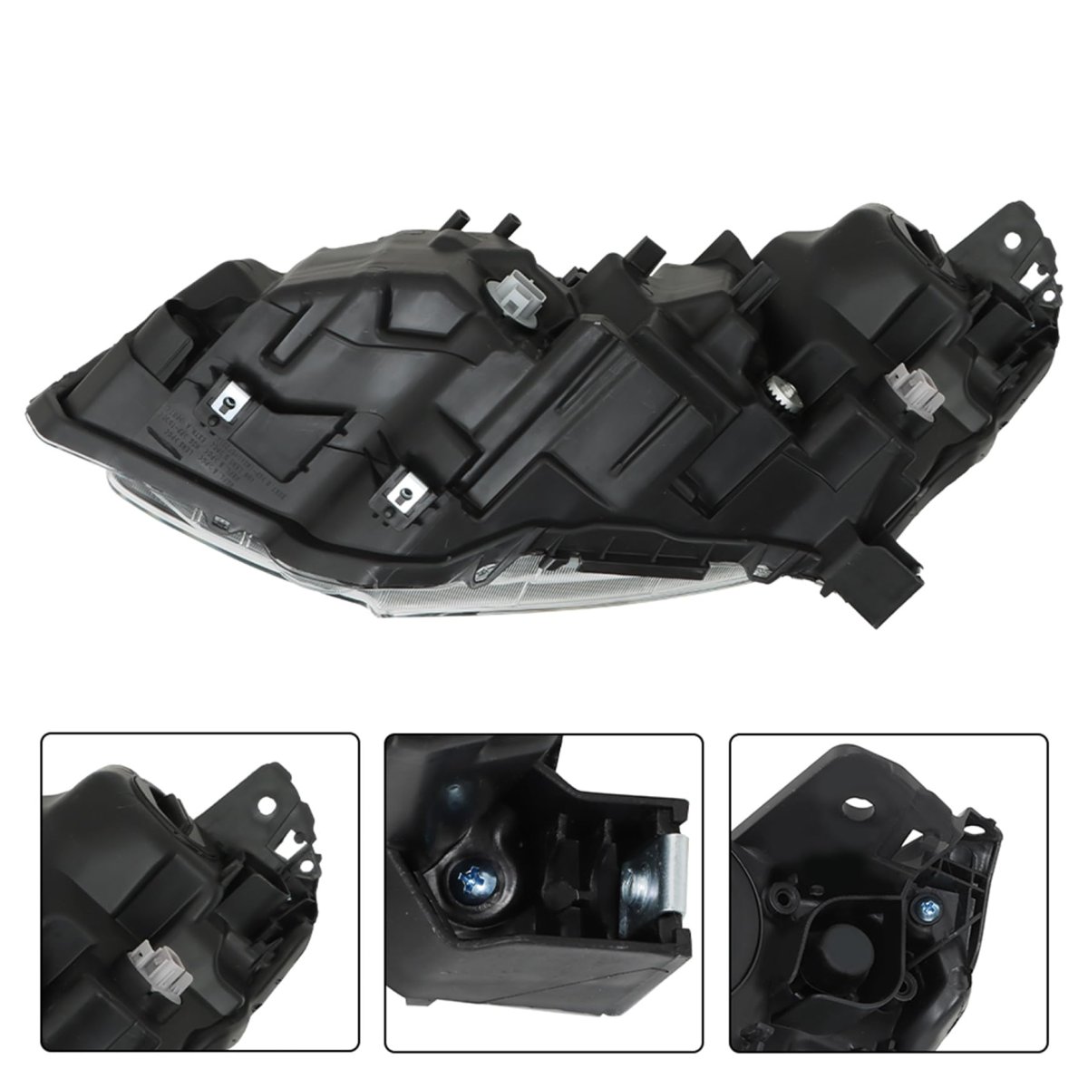 Headlight Assembly Replacement For Honda Civic 2016 Housing Chrome Lamp Set Passenger Side Rh 1pc Ho2503176