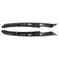 Motoku Pair Glossy Black Front Headlight Eyelid Molding Trim Eyebrow Strip For Honda Civic 2016 2017 2018 2019 2020
