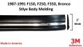 Automotive Authority Llc Replacement Black Chrome Side Body Trim Molding For 1987-1991 F150 F250 F350 Bronco 3 Full Roll 24 Ft