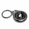 Ipick Image For Ford Bronco Real Black Carbon Fiber Gunmetal Roundel Metal Case Key Chain