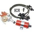 Aip Electronics Power Pack With Vacuum Advance Ignition Distributor Vintage Style Plug Wires And Coil For 1960-1979 Volkswagen 