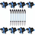 8 Pack D585 Uf262 Round Ignition Coil Packs And 748uu Spark Plug Wires For Chevy Gmc Cadillac Chevrolet Silverado Ssr 1999 To 