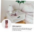Homsfou 2pcs 3 Door Latch Clasp Locks Padlock Hasp Knob Keyed Stainless Steel Cabinet Safety Knobs Lock Card Zinc Alloy Vintage
