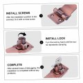 Homsfou 2pcs 3 Door Latch Clasp Locks Padlock Hasp Knob Keyed Stainless Steel Cabinet Safety Knobs Lock Card Zinc Alloy Vintage