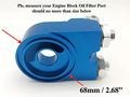 Autobahn88 Aluminum Oil Filter Sender Sandwich Plate Adapter For Cooler Kit -10an Jdm Car 3 4-16unf M20-p1 5 Blue