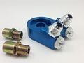 Autobahn88 Aluminum Oil Filter Sender Sandwich Plate Adapter For Cooler Kit -10an Jdm Car 3 4-16unf M20-p1 5 Blue