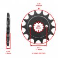 Caltric O-ring Drive Chain And Sprockets Kit Compatible With Suzuki Lt-z400 Quadsport Z400 2003 2004-2008