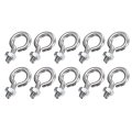 10 Pack Eye Bolts M4 X 8 5mm 304 Stainless Steel Threadedbolt Silver Eye Hooks With Nut For Hanging Or Securing Cables 