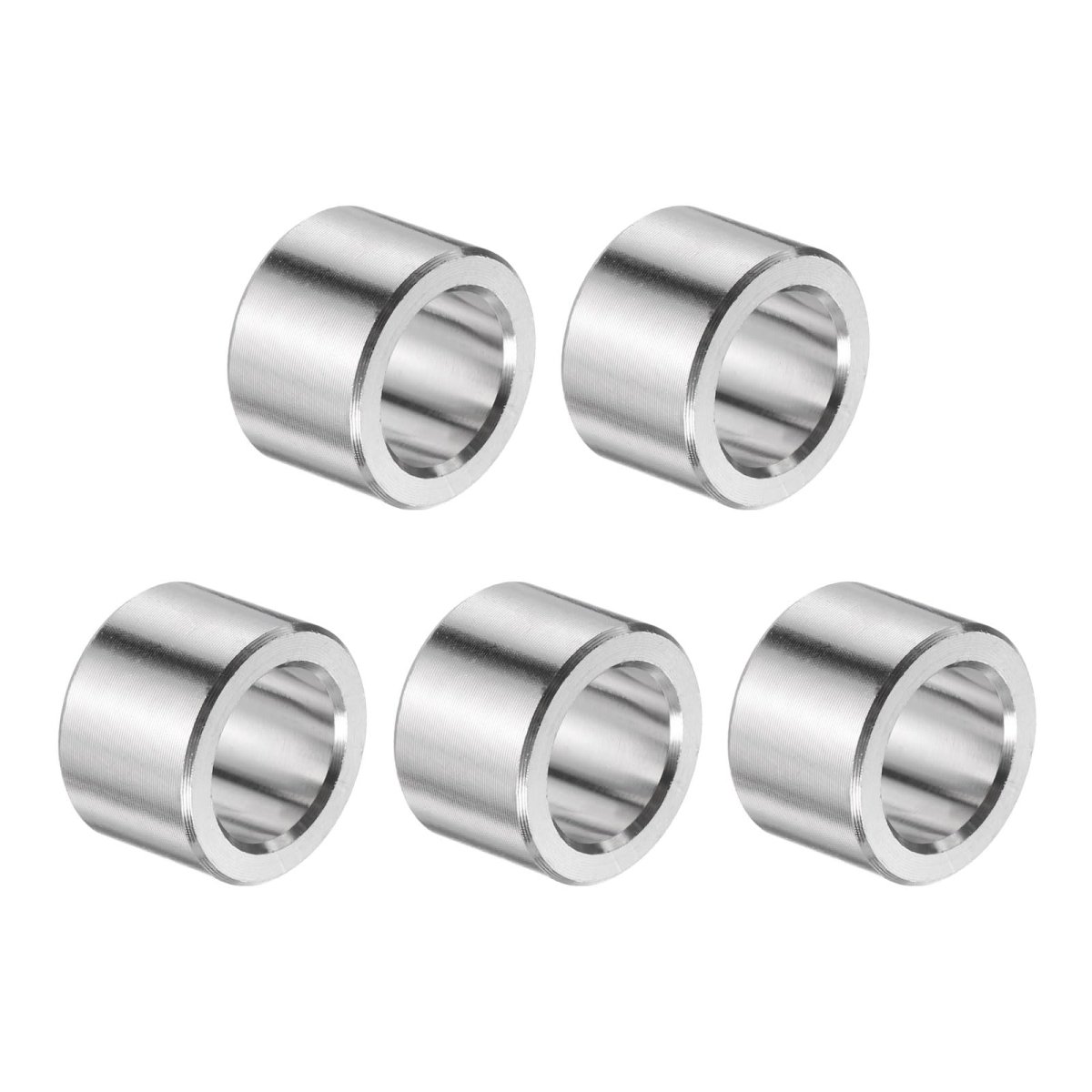 5pcs Stainless Steel Spacer 1 2 In Bore X 3 4 Od Length Round Metal Screw Bushing For M12 Screws Bolts And Rods Plain Finish