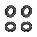 M18x1 5mm Fine Pitch Thread Retaining Four-slot Slotted Round Nut 4pcs Carbon Steel Lock For Various Rolling Bearings 
