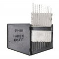 20pc Hss High Speed Steel Twist 34 To 0 99 Mmmicro Mini Drill Bit Wire Gauge Set Index 61-80 