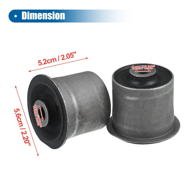 Front Upper Control Arm Bushing Suspension Kit 520814 For Jeep Grand Cherokee 2000 2001 2002 2003 2004 2 Pieces Black Rubber
