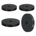 4pcs Thick Rubber Spacer 2-3 4 Inch Od X 1 2 Id 3 8 Thickness Round Bushings Anti Vibration Flat Washers For Home Industrial 