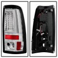 Acanii For 2003-2006 Chevy Silverado 1500 2500hd 3500 Chrome Led Tube Tail Lights Brake Lamps Assembly Pair Left Right