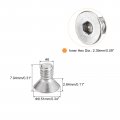 Uxcell 8-32x5 16 Flat Countersunk Head Socket Cap Screws 100pcs 304 Stainless Steel Hex Full Thread Bolts