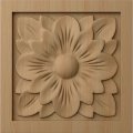 Ekena Millwork Ros03xx00dgal Small Dogwood Flower Square Rosette 3 W X 3 H 5 8 P Alder 