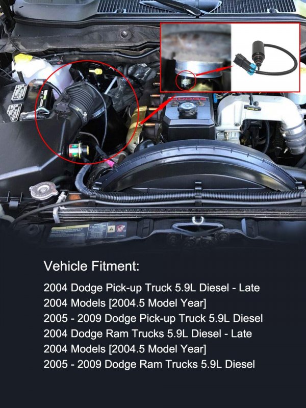Turbo Wastegate Control Solenoid 5140305aa For 2004 2005 2006 2007 2008 2009 Dodge Ram 2500 3500 Cummins Diesel 5 9l