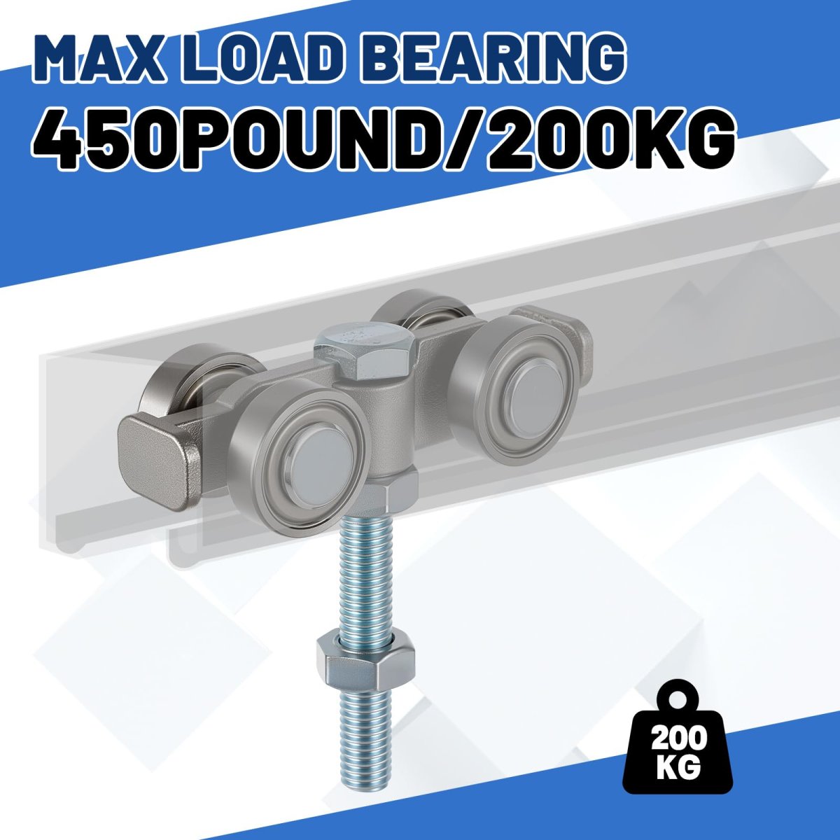 4 Pcs Wheel Silent Trolley Assembly Rollers For 1 5 8 In Wide Strut Channels Silver Galvanized Steel Sliding Door Hardware With