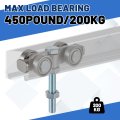4 Pcs Wheel Silent Trolley Assembly Rollers For 1 5 8 In Wide Strut Channels Silver Galvanized Steel Sliding Door Hardware With