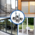 4 Pcs Wheel Silent Trolley Assembly Rollers For 1 5 8 In Wide Strut Channels Silver Galvanized Steel Sliding Door Hardware With
