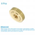 Uxcell Knurled Thumb Nuts 8pcs M4 X D12mm H3 5mm Brass Flat Head Through Hole With Collar Round Knobs Fasteners For 3d Printer