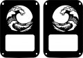 Jeeptails Ocean Wave Tail Lamp Light Covers Halogen For Jeep Wrangler 2007-2018 
