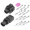 Uxcell 1 Set No 1j0973713 3b0973813 Female And Male 6-pin Repair Connector Adapter Plug Clip Kit Replacement For Vw Golf Jetta