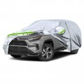 Waterproof Car Covers Replace For 2013-2024 Toyota Rav4 6 Layers All Weather Custom-fit Cover With Zipper Door Windproof Bands 