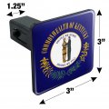 Kentucky State Flag Tow Trailer Hitch Cover Plug Insert