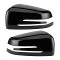 Door Rearview Mirror Cover Cap 2pcs Side Decorative Trim Fit For Mercedes Benz A B C E Cls Cla Gla Bright Black 
