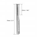 Uxcell Machine Tap 1 8-27 Nps Pipe 3 Straight Flutes High Speed Steel Screw Thread Threading Tapping Tool