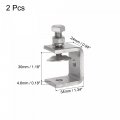 Uxcell Stainless Steel C-clamp With 30mm Wide Jaw Opening For Woodworking Welding Building Household Mount 2 Pcs