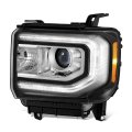 Auto Dynasty Gm2502453 Headlights Assembly Headlamp For Gmc Sierra 1500 Limited 2016-2019 Driver Left Side Black Housing Clear 