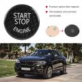 Start Button Cover Fydun Car Engine Stop Switch Trim Black Carbon Fiber Ignition Key Ring Sticker For 1 7 Series F20 F21 F22