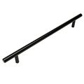 Cosmas 404-224fb Flat Black Solid Steel Construction 3 8 Inch Slim Line Euro Style Cabinet Hardware Bar Pull-7 224mm Hole 