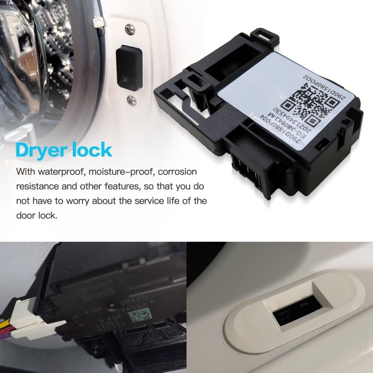 Wh01x27954 Washer Lid Lock Switch For Ge Gtw685bpl0dg Gtw685bpl1dg Gtw685bpl2dg Gtw685bsl0ws Gtw685bsl1ws Gtw685bsl2ws