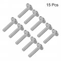 Uxcell Carriage Bolts Neck Bolt Round Head Square 304 Stainless Steel M6x30mm 15pcs