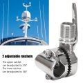 Marine Vhf Antenna Mount Adjustable Ratchet Base 316 Stainless Steel Heavy Duty Handle Suitable For Boats Yachts Boat