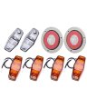 2 Pack 4 In 16 Led Round Trailer Tail Lights Waterproof Clearance Side Marker For Freightliner International Harvester And 
