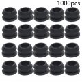 1000pcs Rubber Grommet Wiring Gasket 6mm Inner Dia Oil Resistant Armature Grommets For Cable Black Aicosineg