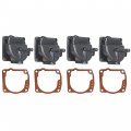 Waltyotur 4 Pcs Carburetor Float Chamber Carb Bowl With Gasket Replacement For Johnson Evinrude 90-175hp