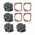 Waltyotur 4 Pcs Carburetor Float Chamber Carb Bowl With Gasket Replacement For Johnson Evinrude 90-175hp